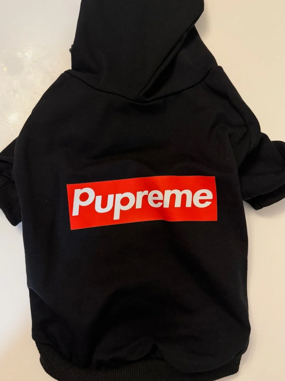 Black Hoodie with Red Logo 